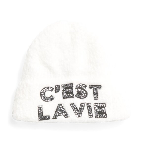NEW Karl Lagerfeld Paris Cest La Vie Beanie Hat - Picture 6 of 6